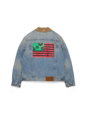 Chaqueta Denim «Flag» de lavado claro