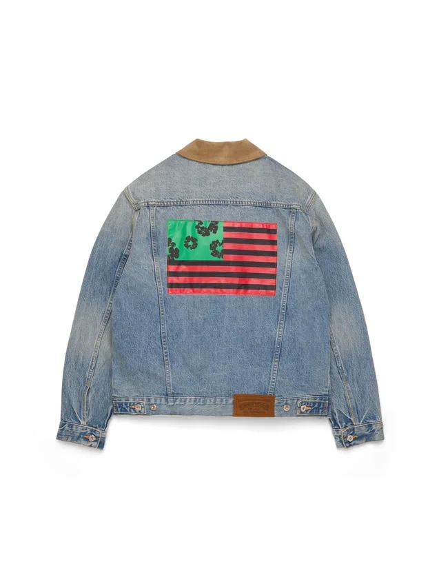 Chaqueta Denim «Flag» de lavado claro