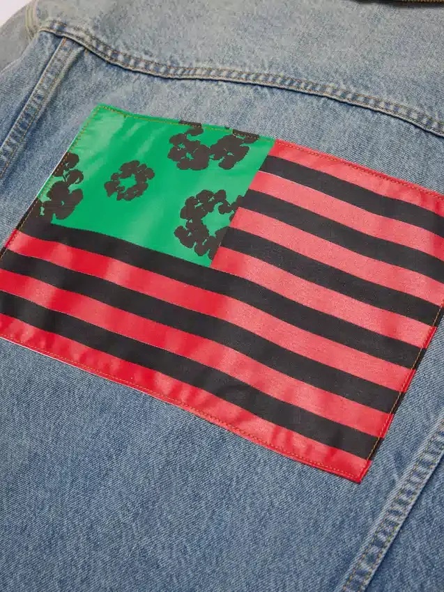 Chaqueta Denim «Flag» de lavado claro