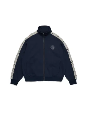 Chaqueta deportiva de forro polar con pedrería «Denim U», azul marino