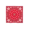 Cotton Wreath Bandana con diseño de corona y estampado de paisley, rojo