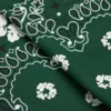 Cotton Wreath Bandana Green