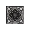 Cotton Wreath Bandana with Paisley Pattern, Black