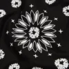 Cotton Wreath Bandana with Paisley Pattern, Black