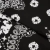 Cotton Wreath Bandana with Paisley Pattern, Black