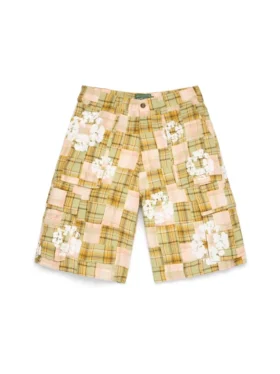 Cotton Wreath cargo short Madras