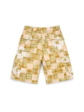 Cotton Wreath cargo short Madras