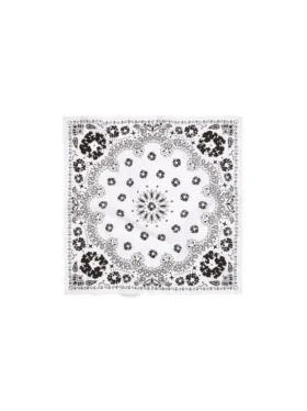 Cotton Wreath con diseño Paisley y corona, blanco