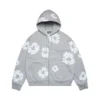 Cotton Wreath Hoodie en gris