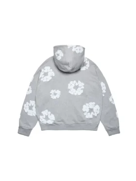 Cotton Wreath Hoodie en gris