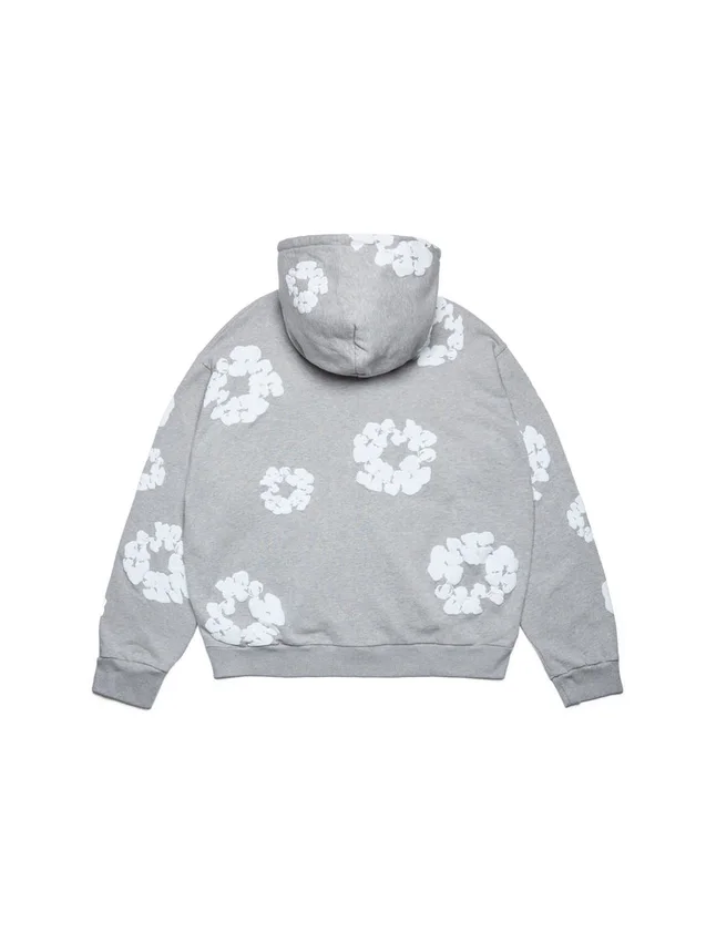Cotton Wreath Hoodie en gris
