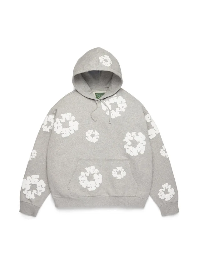 Cotton Wreath Hoodie gris