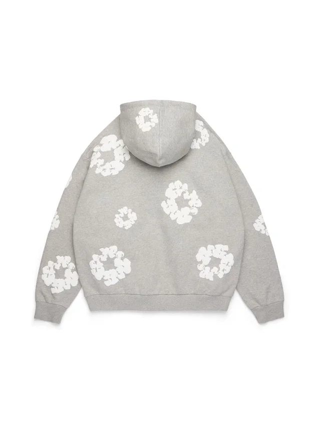 Cotton Wreath Hoodie gris