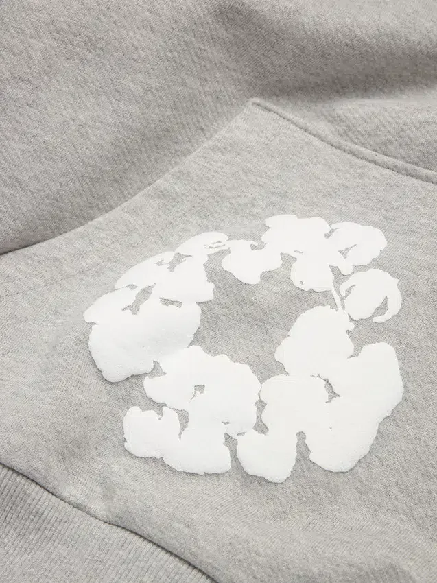 Cotton Wreath Hoodie gris
