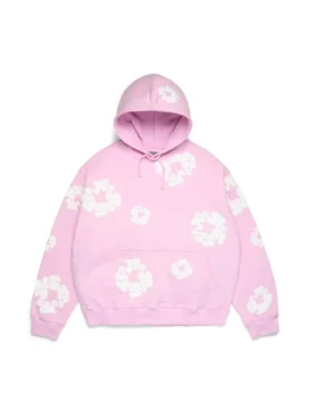 Cotton Wreath Hoodie rosa empolvado