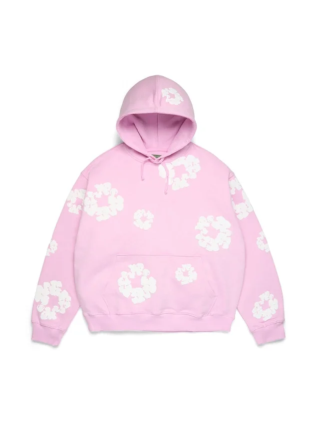 Cotton Wreath Hoodie rosa empolvado