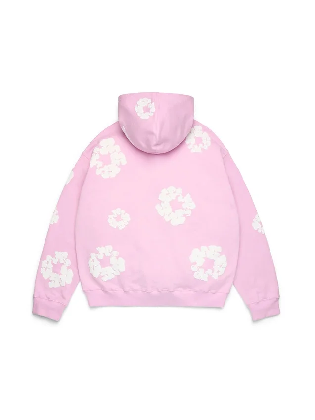 Cotton Wreath Hoodie rosa empolvado