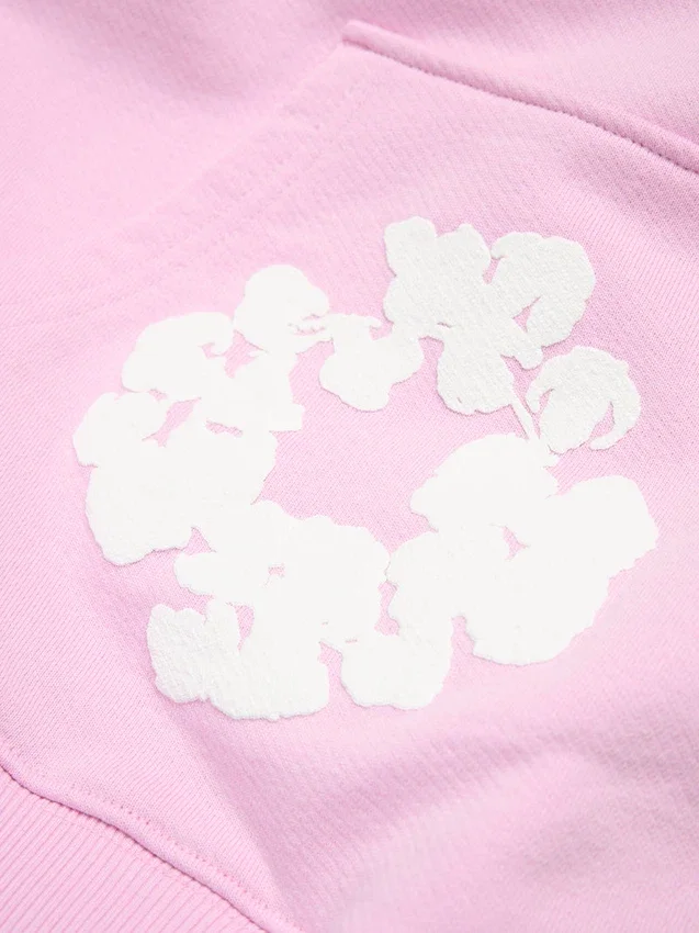 Cotton Wreath Hoodie rosa empolvado