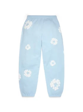 Cotton Wreath Sweatpant azul polvo