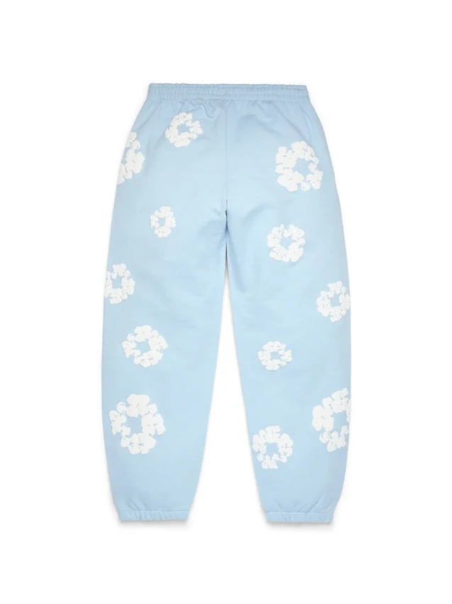 Cotton Wreath Sweatpant azul polvo