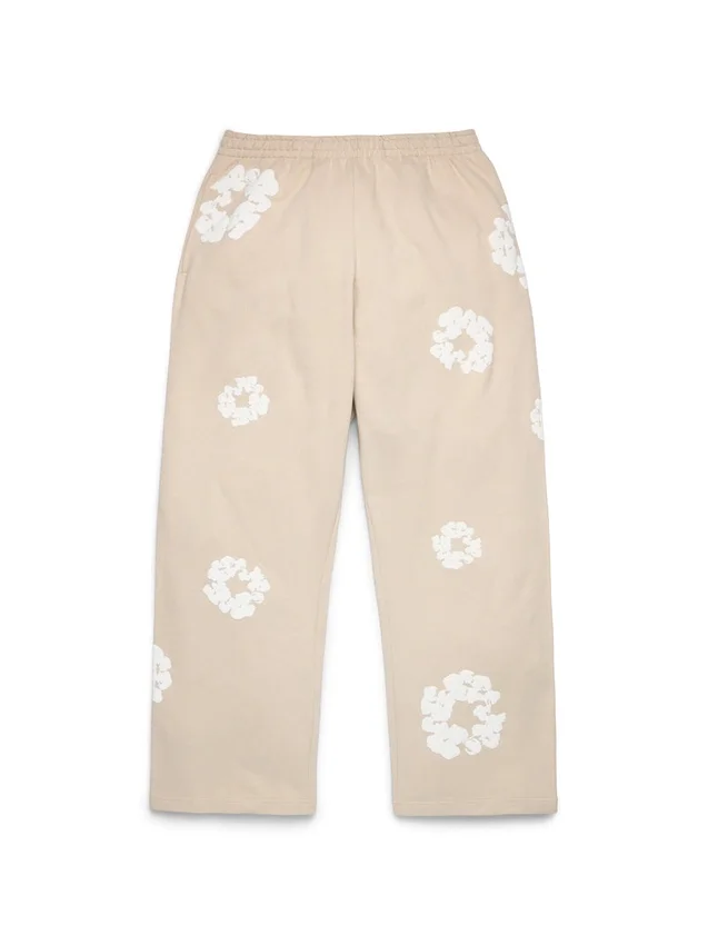 Cotton Wreath Sweatpant, color crema