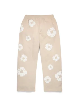 Cotton Wreath Sweatpant, color crema