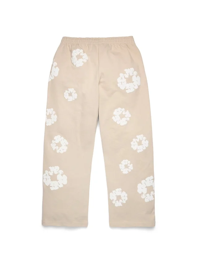 Cotton Wreath Sweatpant, color crema