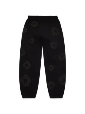 Cotton Wreath Sweatpant, negros