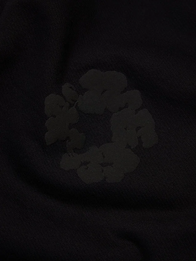 Cotton Wreath Sweatpant, negros