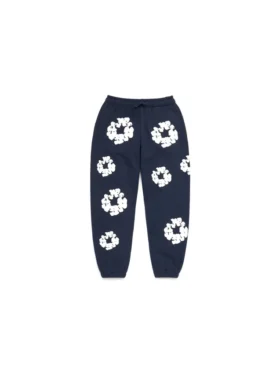 Cotton Wreath Sweatpant para niños, azul marino