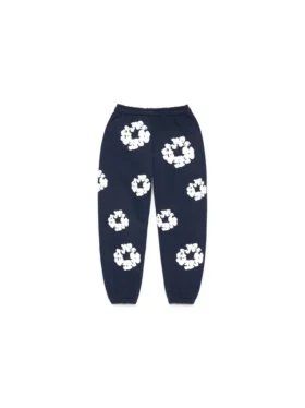 Cotton Wreath Sweatpant para niños, azul marino
