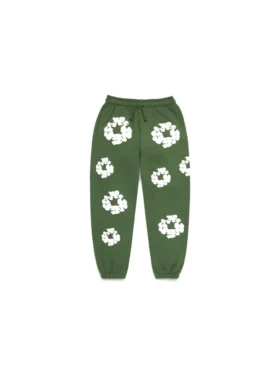 Cotton Wreath Sweatpant para niños, color verde