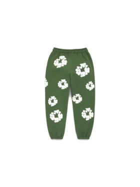 Cotton Wreath Sweatpant para niños, color verde