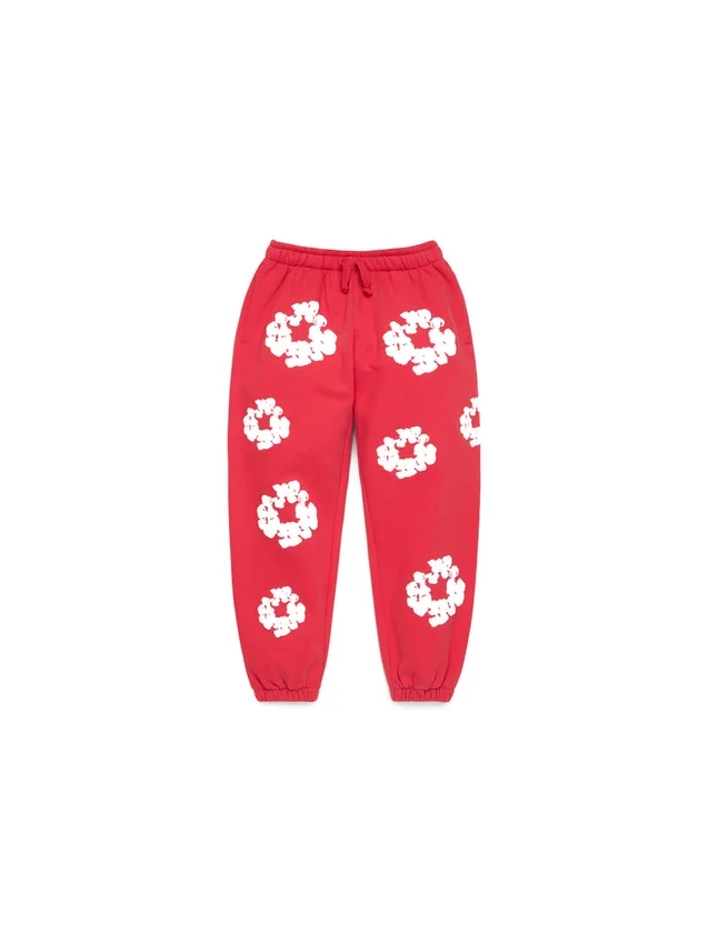 Cotton Wreath Sweatpant para niños en rojo