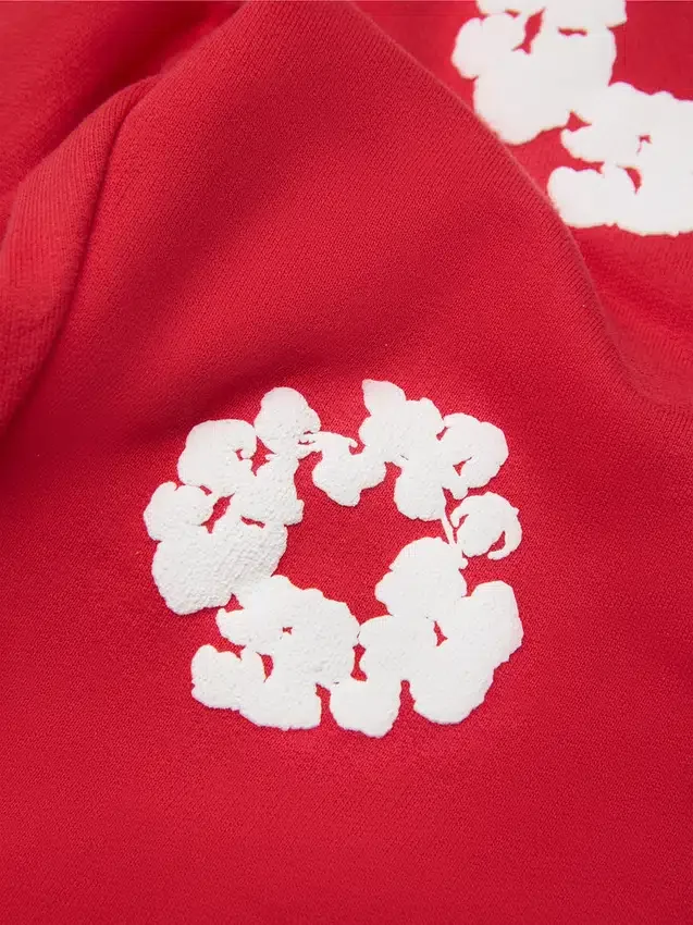 Cotton Wreath Sweatpant para niños en rojo