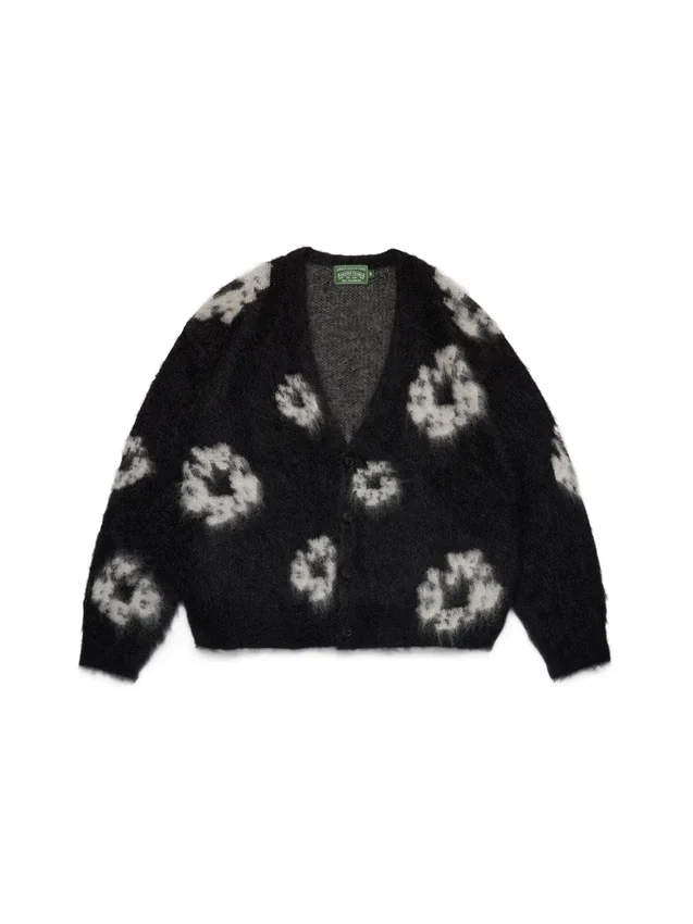 Cárdigan de mohair «Cotton Wreath» negro