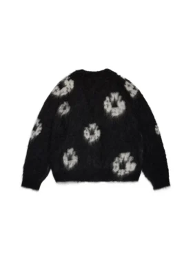 Cárdigan de mohair «Cotton Wreath» negro