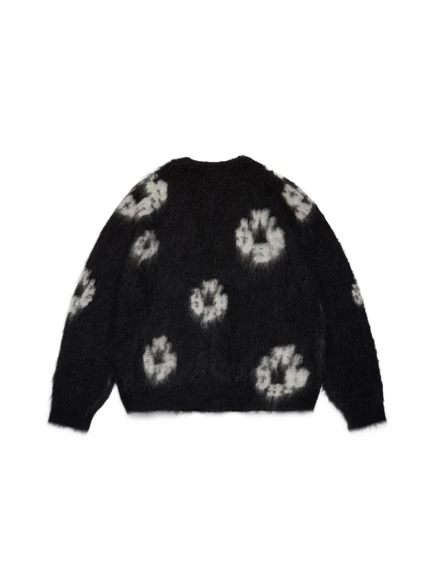 Cárdigan de mohair «Cotton Wreath» negro