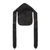 Durag de cuero con Cotton Wreath, negro