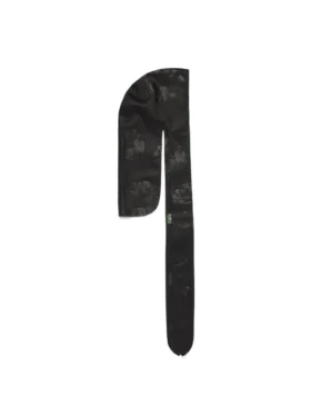 Durag de cuero con Cotton Wreath, negro