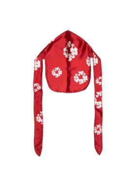 Durag rojo con Cotton Wreath