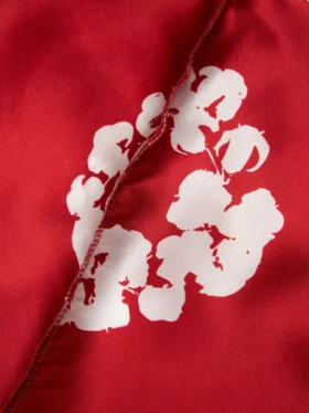 Durag rojo con Cotton Wreath