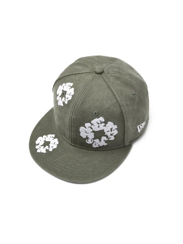 Gorra ajustada de lona «Cotton Wreath» New Era 59FIFTY, color oliva