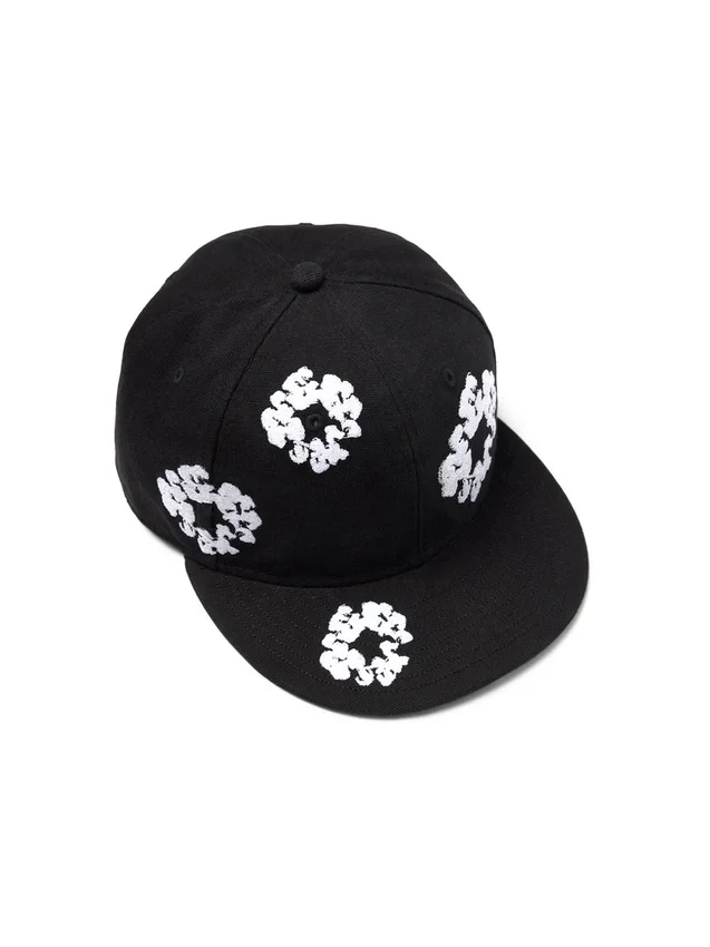 Gorra ajustada de lona New Era 59FIFTY «Cotton Wreath», negra