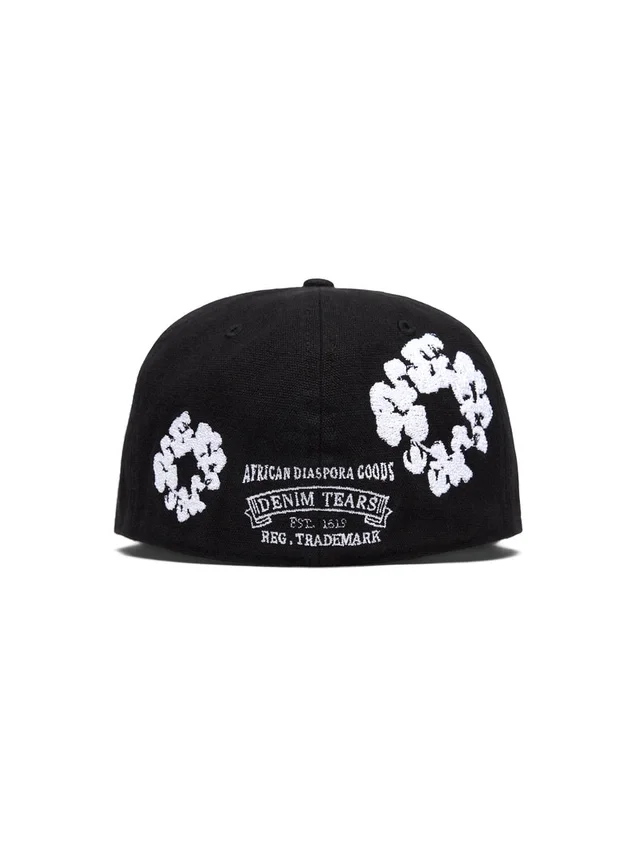 Gorra ajustada de lona New Era 59FIFTY «Cotton Wreath», negra