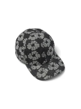 Gorra de Denim «Jacquard Wreath» en negro lavado