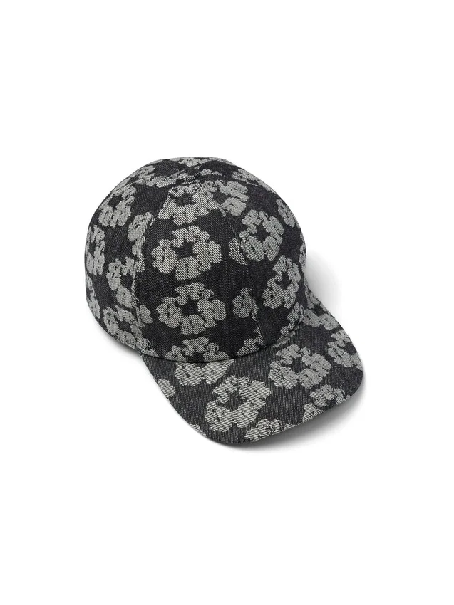 Gorra de Denim «Jacquard Wreath» en negro lavado