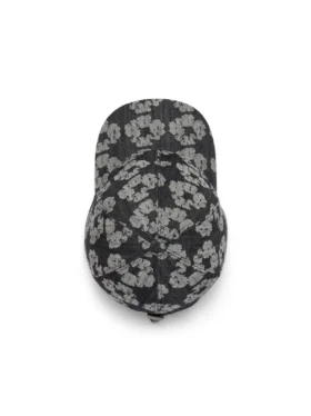 Gorra de Denim «Jacquard Wreath» en negro lavado