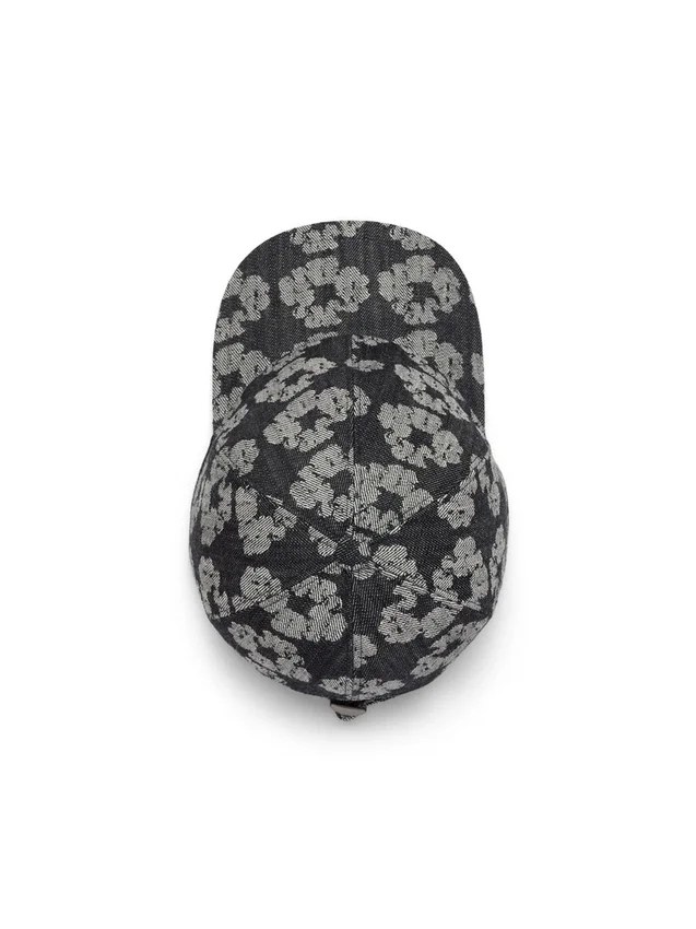 Gorra de Denim «Jacquard Wreath» en negro lavado