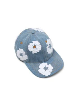 Gorra de Denim sin tratar «Cotton Wreath» con lavado claro
